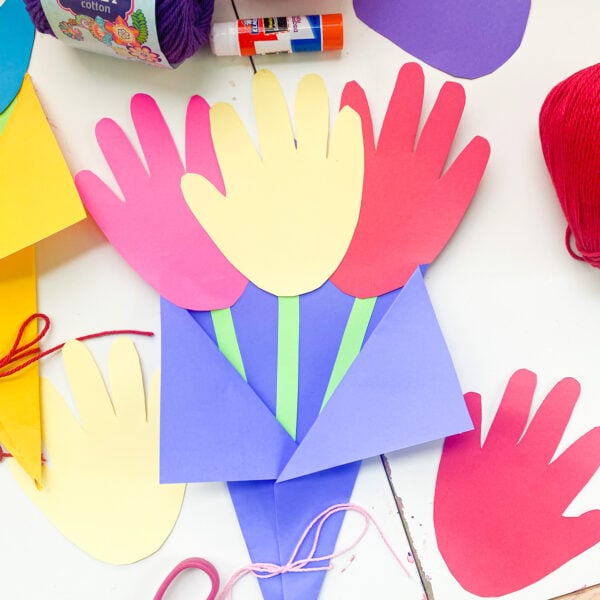 Handprint Paper Bouquet